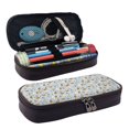 thumbnail image 1 of Lsque Carrot Rabbit Printed Big Capacity PU Leather Pencil Case Large Pencil Pouch Stationery Pen Bag Pencil Holder for Teen, 1 of 6