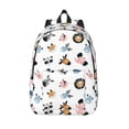 thumbnail image 1 of Lsque Cartoon Animals Pattern Canvas Daypack, Durable Backpack, High-quality Versatile Backpack,Vintage Compact Backpack-Small, 1 of 6