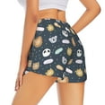 thumbnail image 1 of Lsque Cartoon Animals Printed Women's Running Shorts with Liner Pockets,Elastic Quick Dry Workout Athletic Gym Yoga Shorts,Womens High Waist Shorts-Small, 1 of 9