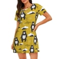 thumbnail image 1 of Lsque Cartoon Bear Yellow Pattern Nightgowns for Women Sleep Shirts Short Sleeve Nightshirt Pullover Nightdress Soft Sleepwear Relaxed Fit Nightdress, 1 of 6