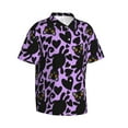 thumbnail image 1 of Lsque Cartoon Black Cats pattern Hawaiian Shirt for Men, Unisex Summer Beach Casual Short Sleeve Button Down Shirts-Small, 1 of 9