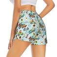 thumbnail image 1 of Lsque Cartoon Car Racing Printed Women's Running Shorts with Liner Pockets,Elastic Quick Dry Workout Athletic Gym Yoga Shorts,Womens High Waist Shorts-, 1 of 9
