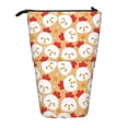 thumbnail image 1 of Lsque Cartoon Chicken Pattern Telescopic Pencil Bag Pen Holder Stationery Case, Stand-up Retractable Transformer Bag Organizer, 1 of 6