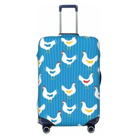 Lsque Cartoon Chicken Printed Luggage Cover, Travel Luggage Protector,Scratch and Dirt Resistant, Fits 18-32 Inch Luggage -