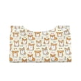 thumbnail image 1 of Lsque Cartoon Corgi Printed Long Tissue Box Cover Holder, Facial Paper Organizer Dispenser,Triangle with Bottom Belt, PVC Leather Decorative Organizer, 1 of 9