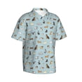 thumbnail image 1 of Lsque Cartoon Doodle Puppy pattern Hawaiian Shirt for Men, Unisex Summer Beach Casual Short Sleeve Button Down Shirts-X-Large, 1 of 9