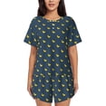 thumbnail image 1 of Lsque Cartoon Ducks Women's Short-Sleeved Pajama Set - 2 Piece Soft and Lightweight Sleepwear Set-Medium, 1 of 9