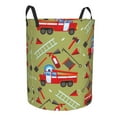 thumbnail image 1 of Lsque Cartoon Fire Truck pattern Laundry Hamper Basket, Tall Woven Rope Hamper Basket for Clothes, Lightweight Storage Basket, Collapsible Waterproof-Medium, 1 of 8
