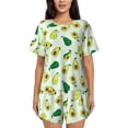thumbnail image 1 of Lsque Cartoon Fruit Women's Short-Sleeved Pajama Set - 2 Piece Soft and Lightweight Sleepwear Set-XX-Large, 1 of 9
