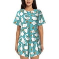 thumbnail image 1 of Lsque Cartoon Funny Goose Women's Short-Sleeved Pajama Set - 2 Piece Soft and Lightweight Sleepwear Set-4X-Large, 1 of 9