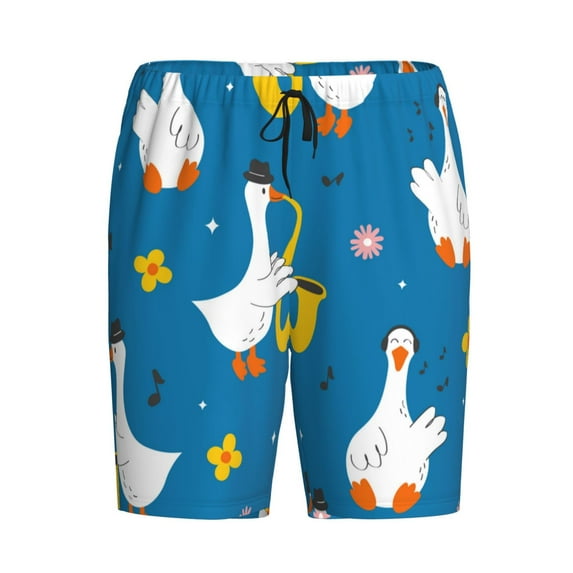 Lsque Cartoon Goose Mens Sleep Pajama Shorts,Short Pajama Pants, Cotton Ultra-Soft Knit-XX-Large