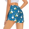 thumbnail image 1 of Lsque Cartoon Goose Printed Women's Running Shorts with Liner Pockets,Elastic Quick Dry Workout Athletic Gym Yoga Shorts,Womens High Waist Shorts-Small, 1 of 9