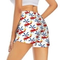 thumbnail image 1 of Lsque Cartoon Helicopter Printed Women's Running Shorts with Liner Pockets,Elastic Quick Dry Workout Athletic Gym Yoga Shorts,Womens High Waist Shorts-Small, 1 of 9