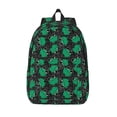 thumbnail image 1 of Lsque Cartoon Kawaii Frogs Pattern Canvas Daypack, Durable Backpack, High-quality Versatile Backpack,Vintage Compact Backpack-Medium, 1 of 6