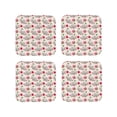 thumbnail image 1 of Lsque Cartoon Koala Bear Pattern 4" Drink Coasters Set of 4, PVC Leather Absorbent Coasters, Table Coaster Set Decorative Coffee Cup Coasters Housewarming Gift -Square, 1 of 6