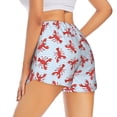 thumbnail image 1 of Lsque Cartoon Lobsters 1 Printed Women's Running Shorts with Liner Pockets,Elastic Quick Dry Workout Athletic Gym Yoga Shorts,Womens High Waist Shorts-Small, 1 of 9
