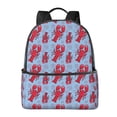 thumbnail image 1 of Lsque Cartoon Lobsters 2 Pattern Backpack – School Travel Canvas Daypack with Ergonomic Padded Straps, Multiple Compartments & Leather Handle, 1 of 5