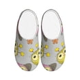 thumbnail image 1 of Lsque Cartoon Owls Pattern Womens Comfort Cotton on Scuff With Memory Foam and Anti-skid Sole Slipper-44/45, 1 of 7