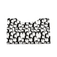 thumbnail image 1 of Lsque Cartoon Penguin Printed Long Tissue Box Cover Holder, Facial Paper Organizer Dispenser,Triangle with Bottom Belt, PVC Leather Decorative Organizer, 1 of 9