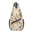 thumbnail image 1 of Lsque Cartoon Poodle Dog Pattern Cross Chest Bag Diagonally – Premium Durable Front Chest Sling with Adjustable Padded Strap, High-Capacity Storage, 1 of 8