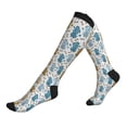 thumbnail image 1 of Lsque Cartoon Poodle Dog Pattern Sport Compression Socks for Men & Women 15-20 mmHg Knee High Nurse Pregnant Running Medical and Travel Athletic, 1 of 6