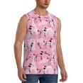thumbnail image 1 of Lsque Cartoon Poodle Dog Print Men's Cotton Blend Sleeveless Muscle Shirts (S-3XL)- Moisture Wicking, Odor Protection, UPF 30+,3X-Large, 1 of 8