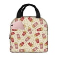 thumbnail image 1 of Lsque Cartoon Popcorn Pattern Lunch Bag Women/Men Insulated Lunch Box,Small Leakproof Cooler Food Lunch Containers Reusable High Capacity Lunch Tote Bags, 1 of 6