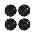 thumbnail image 1 of Lsque Cartoon Pride Lgbt Pattern 4" Drink Coasters Set of 4, PVC Leather Absorbent Coasters, Table Coaster Set Decorative Coffee Cup Coasters Housewarming Gift -Round Shape, 1 of 6
