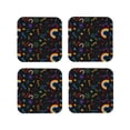 thumbnail image 1 of Lsque Cartoon Pride Lgbt Pattern 4" Drink Coasters Set of 4, PVC Leather Absorbent Coasters, Table Coaster Set Decorative Coffee Cup Coasters Housewarming Gift -Square, 1 of 6