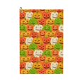 thumbnail image 1 of Lsque Cartoon Pumpkins Premium Golf Towel - Ultra Absorbent and Quick Drying Microfiber Towel with Carabiner - Gift for Men -24" X 16", 1 of 8