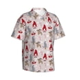 thumbnail image 1 of Lsque Cartoon Santa and Reindeer pattern Hawaiian Shirt for Men, Unisex Summer Beach Casual Short Sleeve Button Down Shirts-3X-Large, 1 of 9