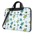 thumbnail image 1 of Lsque Cartoon Sea Creatures Pattern Laptop Bag – Portable & Slim Single-Shoulder Computer Case with Adjustable Strap, Protective, Lightweight for 13”/14”/15.6” Laptops, 1 of 8