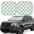 thumbnail image 1 of Lsque Cartoon Sea Turtle 2 PCS Windshield Sun Shade | CarFoldable Window Covers | Car Accessories Reflect UV for Universal Cars SUV Truck | Large, 1 of 7
