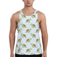 thumbnail image 1 of Lsque Cartoon Sea Turtle Pattern Mens Tank Tops Muscle Athletic Quick Dry Sleeveless Workout Fitness T Shirts Beach Tank Top, Loose-fit Sleeveless Shirt for Men-4X-Large, 1 of 7
