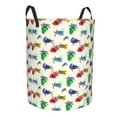 thumbnail image 1 of Lsque Cartoon Sea Turtle pattern Laundry Hamper Basket, Tall Woven Rope Hamper Basket for Clothes, Lightweight Storage Basket, Collapsible Waterproof-Medium, 1 of 8