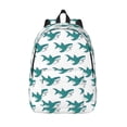 thumbnail image 1 of Lsque Cartoon Shark Pattern Canvas Daypack, Durable Backpack, High-quality Versatile Backpack,Vintage Compact Backpack-Medium, 1 of 6