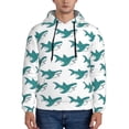 thumbnail image 1 of Lsque Cartoon Shark Pattern Casual Men's Hoodie,Hooded Sweatshirt with Kangaroo Pocket,Pullover Hoodie-Large, 1 of 7