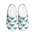thumbnail image 1 of Lsque Cartoon Shark Pattern Womens Comfort Cotton on Scuff With Memory Foam and Anti-skid Sole Slipper-37/38, 1 of 7