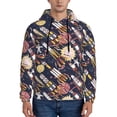 thumbnail image 1 of Lsque Cartoon Space 1 Pattern Casual Men's Hoodie,Hooded Sweatshirt with Kangaroo Pocket,Pullover Hoodie-X-Large, 1 of 7