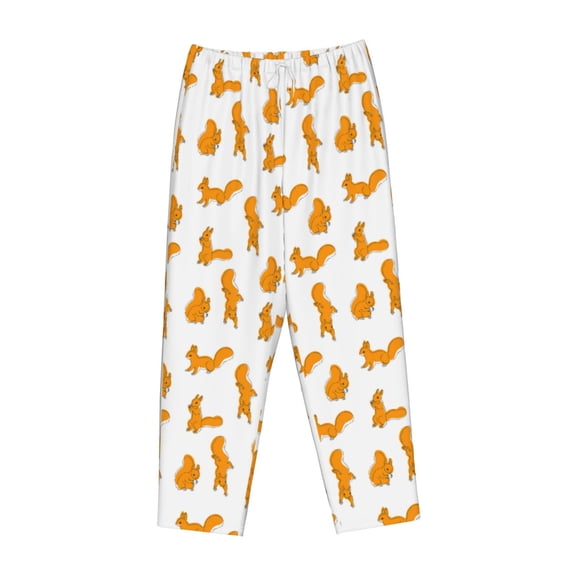 Lsque Cartoon Squirrel Print Women's Pajama Pants, Lounge Pant - Comfortable Home Wear,Elastic Waistband, Stylish Design-Medium