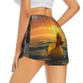 thumbnail image 1 of Lsque Cartoon Swimming Yellow Duck Printed Women's Running Shorts with Liner Pockets,Elastic Quick Dry Workout Athletic Gym Yoga Shorts,Womens High Waist Shorts-, 1 of 9