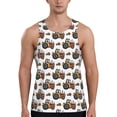 thumbnail image 1 of Lsque Cartoon Tractor Pattern Mens Tank Tops Muscle Athletic Quick Dry Sleeveless Workout Fitness T Shirts Beach Tank Top, Loose-fit Sleeveless Shirt for Men-XX-Large, 1 of 7