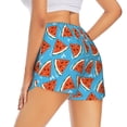 thumbnail image 1 of Lsque Cartoon Watermelon Printed Women's Running Shorts with Liner Pockets,Elastic Quick Dry Workout Athletic Gym Yoga Shorts,Womens High Waist Shorts-Medium, 1 of 9