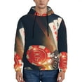 thumbnail image 1 of Lsque Casino Poker Chips Pattern Casual Men's Hoodie,Hooded Sweatshirt with Kangaroo Pocket,Pullover Hoodie-X-Large, 1 of 7