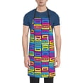 thumbnail image 1 of Lsque Cassette Tapes Waterproof Apron Chef Aprons for Men Heavy Duty Chemical Work Apron Extra Long Grilling Aprons with Adjustable Bib Apron, 1 of 9