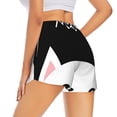 thumbnail image 1 of Lsque Cat Meow Printed Women's Running Shorts with Liner Pockets,Elastic Quick Dry Workout Athletic Gym Yoga Shorts,Womens High Waist Shorts-XX-Large, 1 of 9