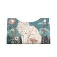 thumbnail image 1 of Lsque Celestial Cat And Flowers Printed Long Tissue Box Cover Holder, Facial Paper Organizer Dispenser,Triangle with Bottom Belt, PVC Leather Decorative Organizer, 1 of 9