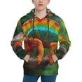 thumbnail image 1 of Lsque Chameleon Patten Youth Hoodie Sweatshirt Pullover with Kangaroo Pocket Boys and Girls Hoodie Warm Hoodie for Kids-X-Large, 1 of 6