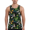 thumbnail image 1 of Lsque Chamomile Pattern Mens Tank Tops Muscle Athletic Quick Dry Sleeveless Workout Fitness T Shirts Beach Tank Top, Loose-fit Sleeveless Shirt for Men-3X-Large, 1 of 7
