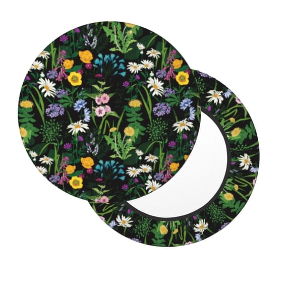 Lsque Chamomile Round Bar chair cushion covers Velvet Fabric Premium Comfort Protects from Scratches and Stains for 14-17 Inch Chair- 14 inch